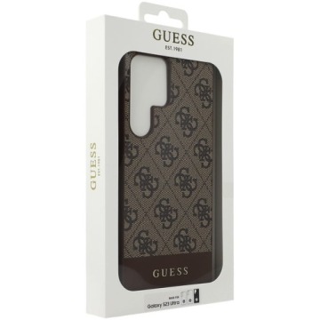 Etui Guess 4G Stripe Collection do Galaxy S23 Ultra, brązowe