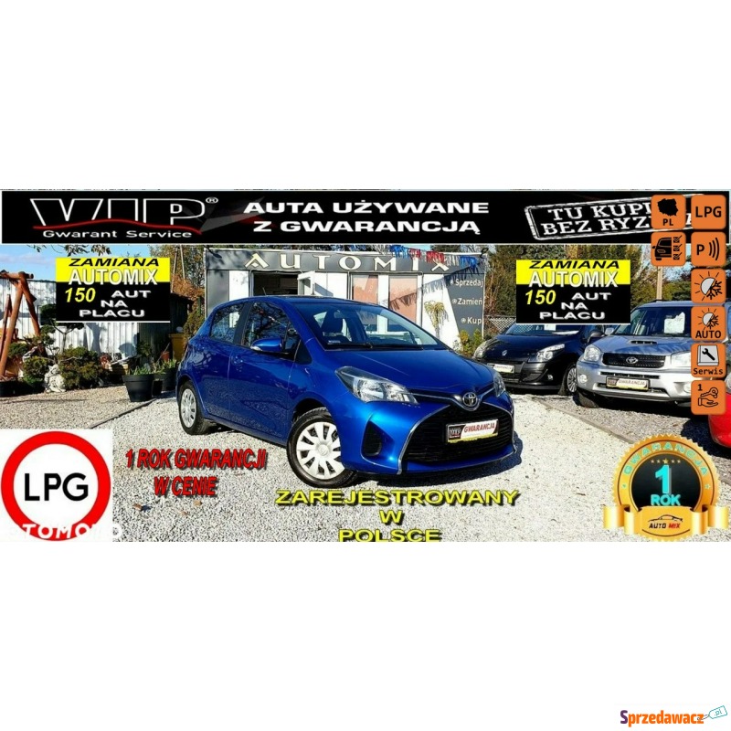 Toyota Yaris  Hatchback 2015,  1.3 benzyna+LPG - Na sprzedaż za 32 900 zł - Świdnica