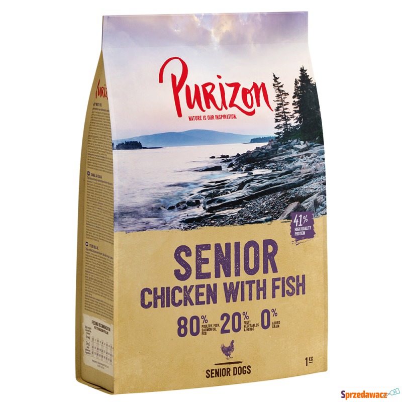 Purizon Senior, kurczak i ryba, bez zbóż - 1 kg - Karmy dla psów - Orpiszew