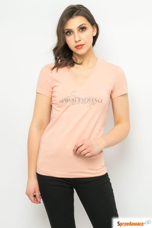 
T-shirt damski Armani Exchange 3RYTBR YJDTZ różowy - Bluzki, koszule - Toruń