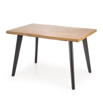 Stół rozkładany Dickson 2 150-210x88x76 cm, dąb naturalny, czarny