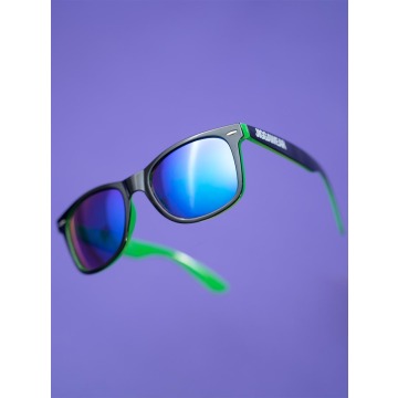 Okulary Przeciwsłoneczne Czarne / Zielone / Fioletowe Jigga Wear Name Contrast Wayfarer