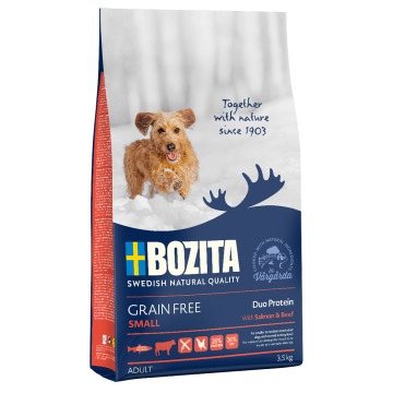 Bozita Grain Free dla małych psów, łosoś i wołowina - 2 x 3,5 kg