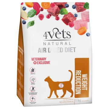 4Vets Natural Feline Weight Reduction - 2 x 1 kg