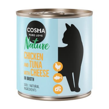 Cosma Nature, 6 x 280 g - Kurczak i tuńczyk z serem