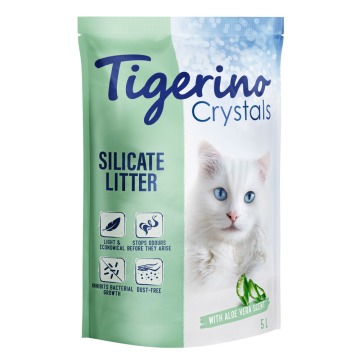 Tigerino Crystals, żwirek dla kota - zapach aloe vera - 6 x 5 l (ok 12,6 kg)