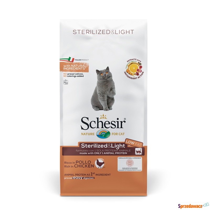 Schesir Sterilized & Light, kurczak - 10 kg - Karmy dla kotów - Ruda Śląska