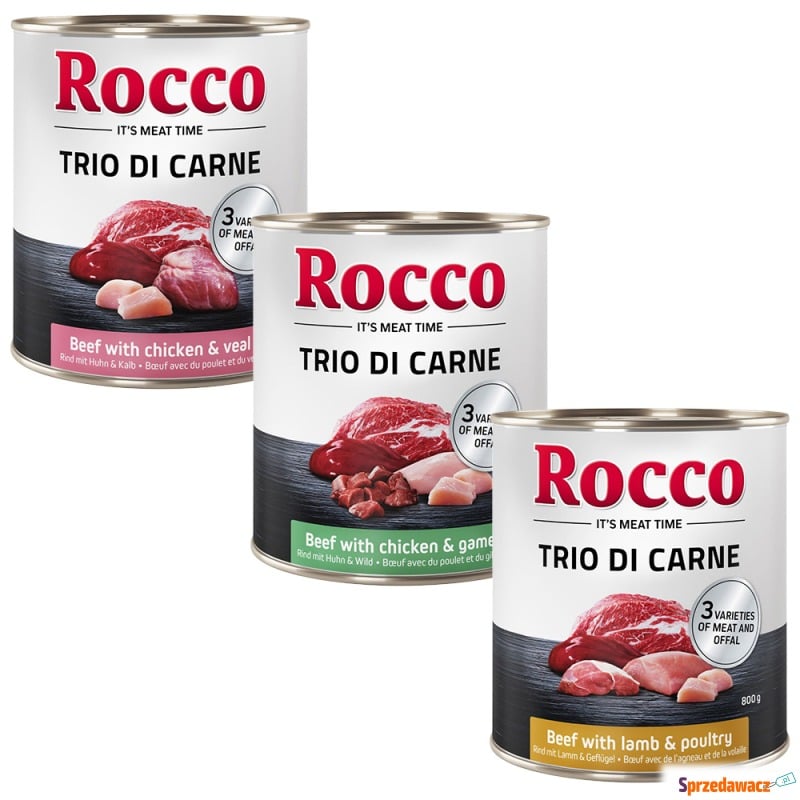 Rocco Trio di Carne pakiet mieszany 6 x 800 g... - Karmy dla psów - Kielce