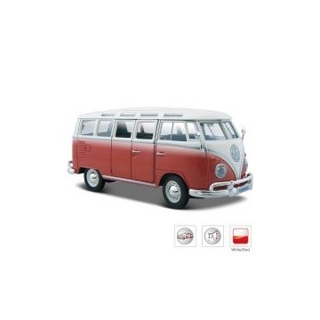  Model metalowy Volkswagen Samba biało-czerwiny Maisto