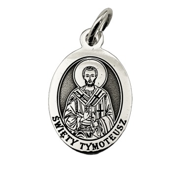 Medalik srebrny z wizerunkiem Św. Tymoteusza