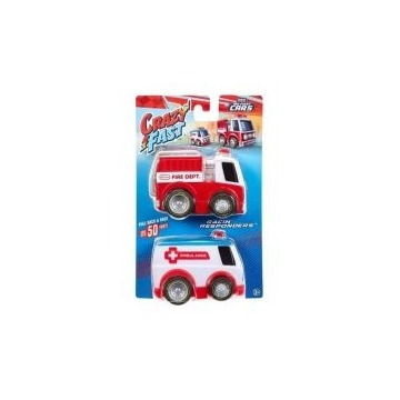  Crazy Fast Cars 2-Pack - Racin Responders Little Tikes