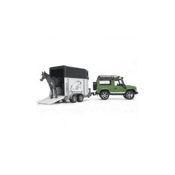  Land Rover z przyczepą dla konia i figurką konia 