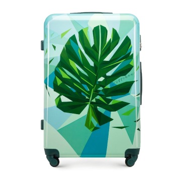 Wittchen - Duża walizka z ABS-u z nadrukiem zielono-niebieska