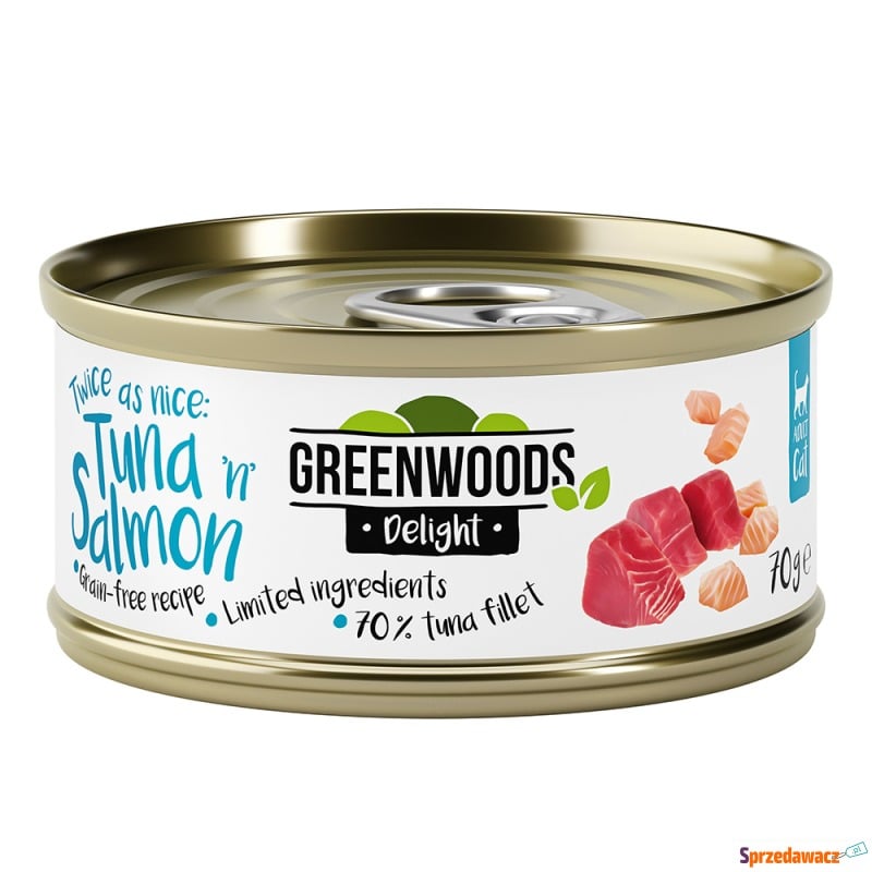Greenwoods Delight, filet z tuńczyka i łosoś -... - Karmy dla kotów - Władysławowo
