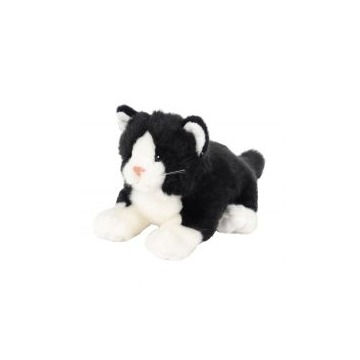  Kot leżący czarny 30cm Biuro-Set Plusz