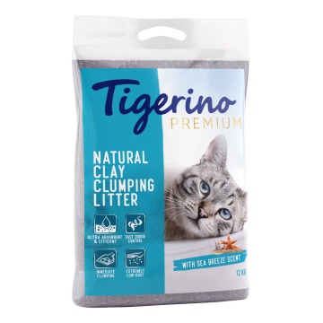 Tigerino Premium, żwirek dla kota - zapach bryzy morskiej - 12 kg