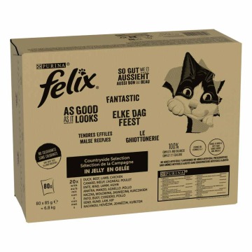 Megapakiet Felix w galarecie, So gut wie es aussieht, 80 x 85 g - Mixpakiet mięsny 1 (wołowina, kurc