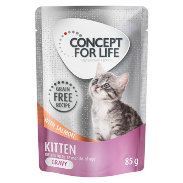 Concept for Life Kitten w sosie, łosoś - bez zbóż - 48 x 85 g