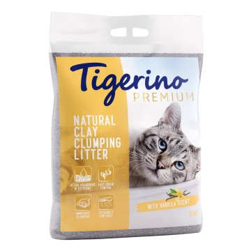 Tigerino Premium, żwirek dla kota - zapach wanilii - 12 kg