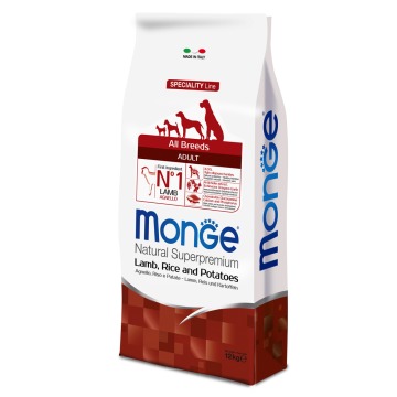 Monge Superpremium All Breeds Adult Krokiety dla psów z jagnięciną, ryżem i ziemniakami - 12 kg