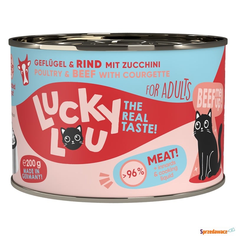 Lucky Lou Adult 6 x 200 g - Drób i Wołowina - Karmy dla kotów - Legionowo