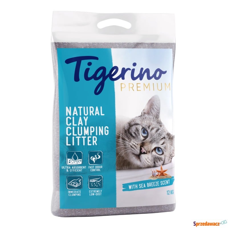 Tigerino Premium, żwirek dla kota - zapach bryzy... - Żwirki do kuwety - Toruń