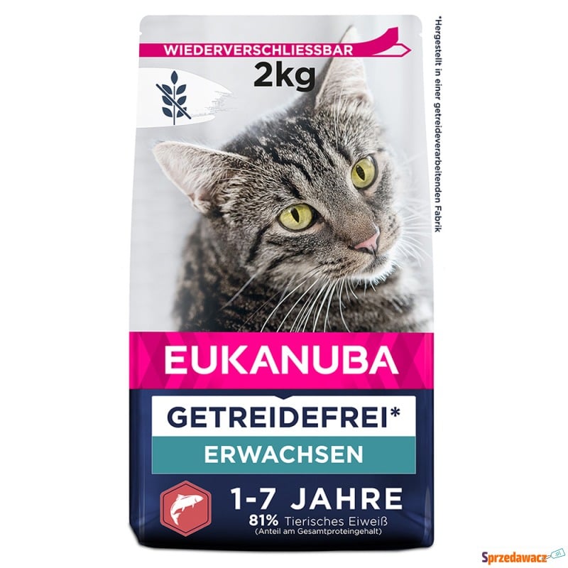 Eukanuba Adult Grain Free, z łososiem - 3 x 2... - Karmy dla kotów - Gdańsk