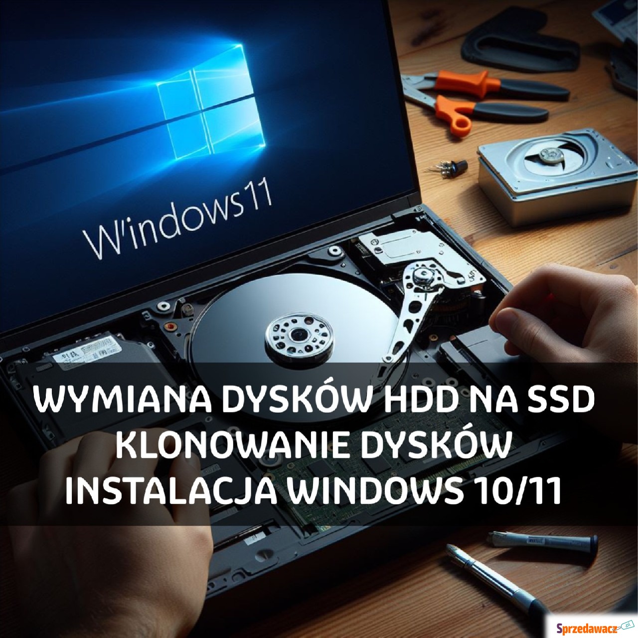 Wymiana dysku HDD na szybszy SSD,...