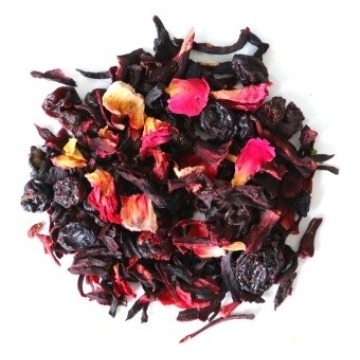 Najlepsza sypana herbata owocowa CZERWONA RÓŻA hibiskus rodzynki 150g