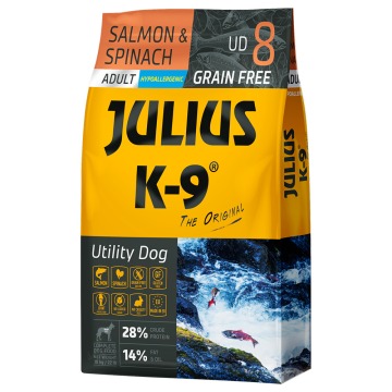 JULIUS K-9 Adult, łosoś i szpinak - 10 kg