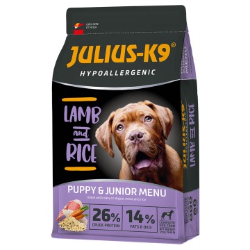 JULIUS-K9 High Premium Puppy & Junior Hypoallergenic, jagnięcina - 2 x 12 kg