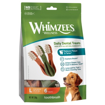 Whimzees by Wellness Toothbrush - Rozmiar  L: dla dużych psów (18-27 kg, 6 szt.)