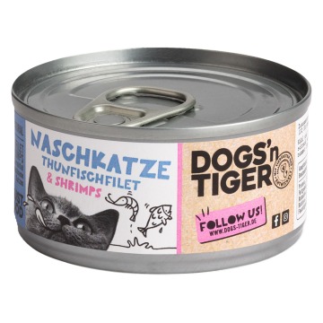 Korzystny pakiet Dogs'n Tiger Cat Filet, 24 x 70 g - Filet z tuńczyka i krewetki