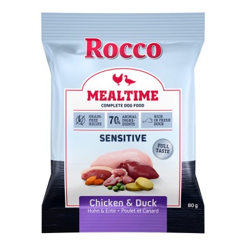 Rocco Mealtime Sensitive, kurczak i kaczka - 80 g