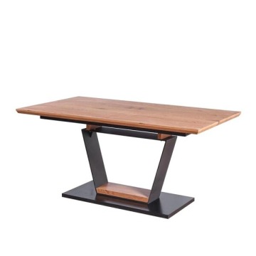 Stół rozkładany Urbano 160-220x90x77 cm, dąb złoty, czarny