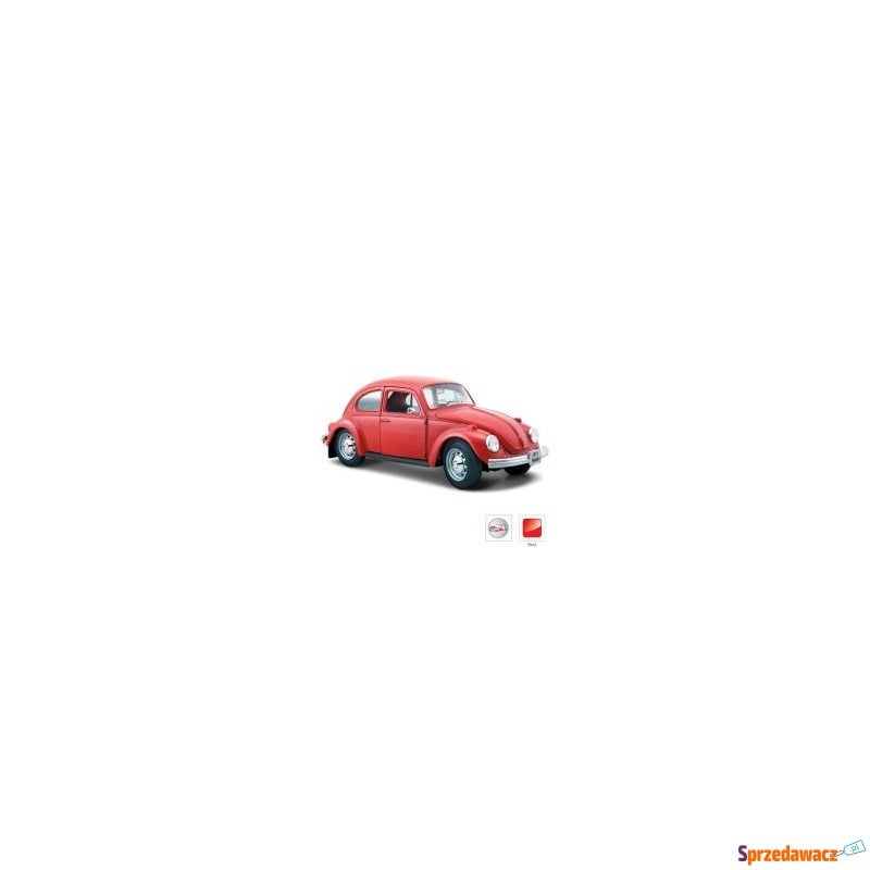  Model kompozytowy Volkswagen Beetle 1973 czerwony... - Samochodziki, samoloty,... - Kartuzy