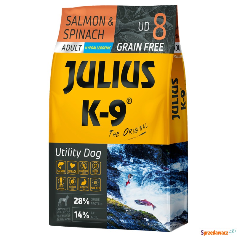 JULIUS K-9 Adult, łosoś i szpinak - 10 kg - Karmy dla psów - Bieruń