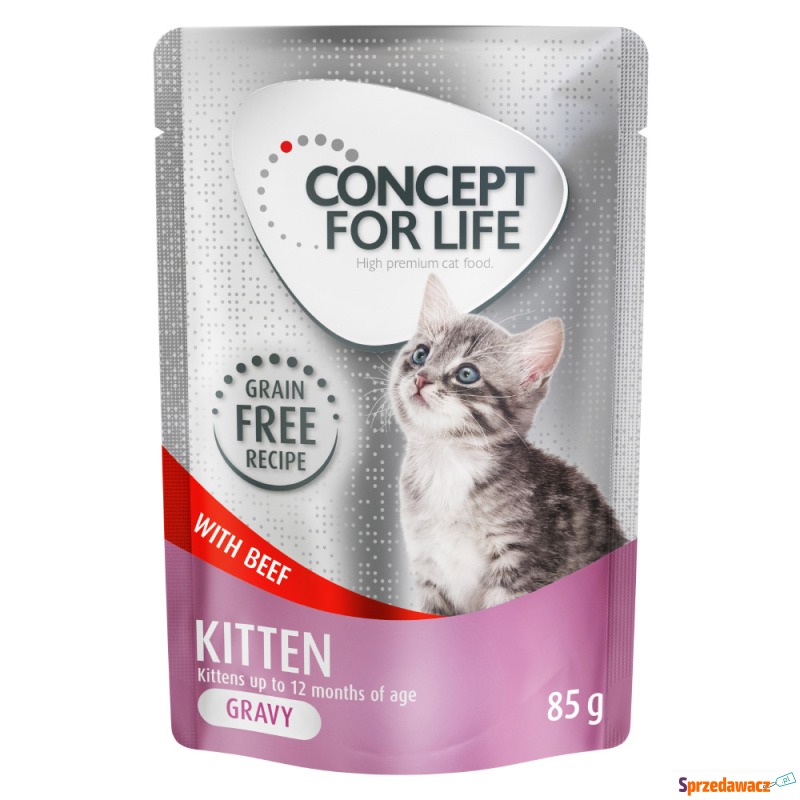 Concept for Life Kitten w sosie, wołowina - bez... - Karmy dla kotów - Grudziądz
