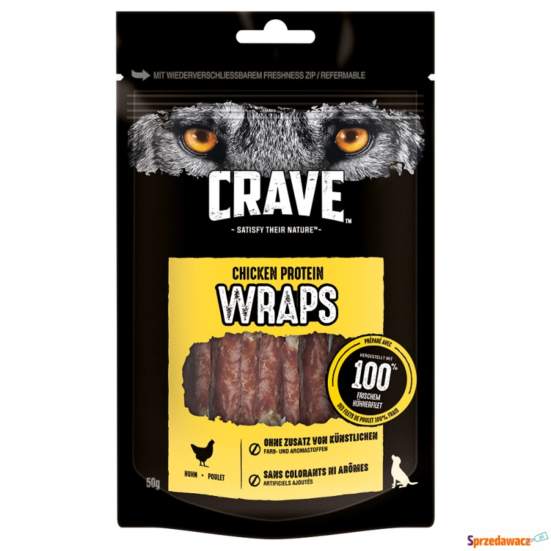 Crave Proteinowy wrap dla psów - Kurczak, 10 x... - Przysmaki dla psów - Konin