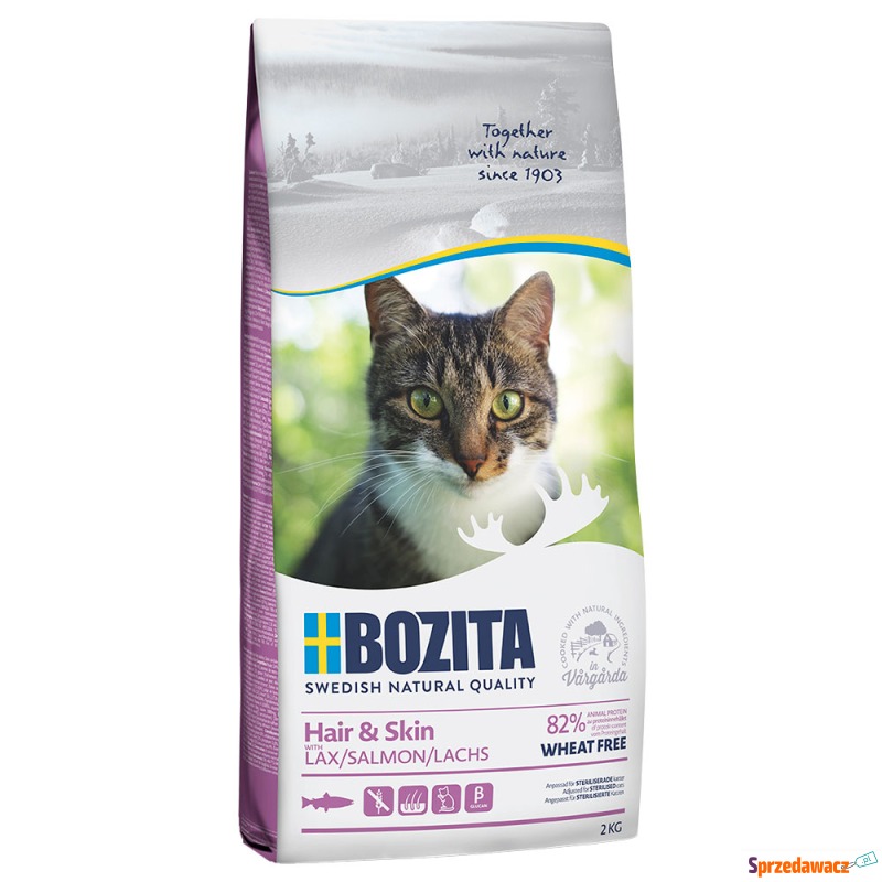 Bozita Hair & Skin, bez pszenicy - 2 kg - Karmy dla kotów - Rzeszów