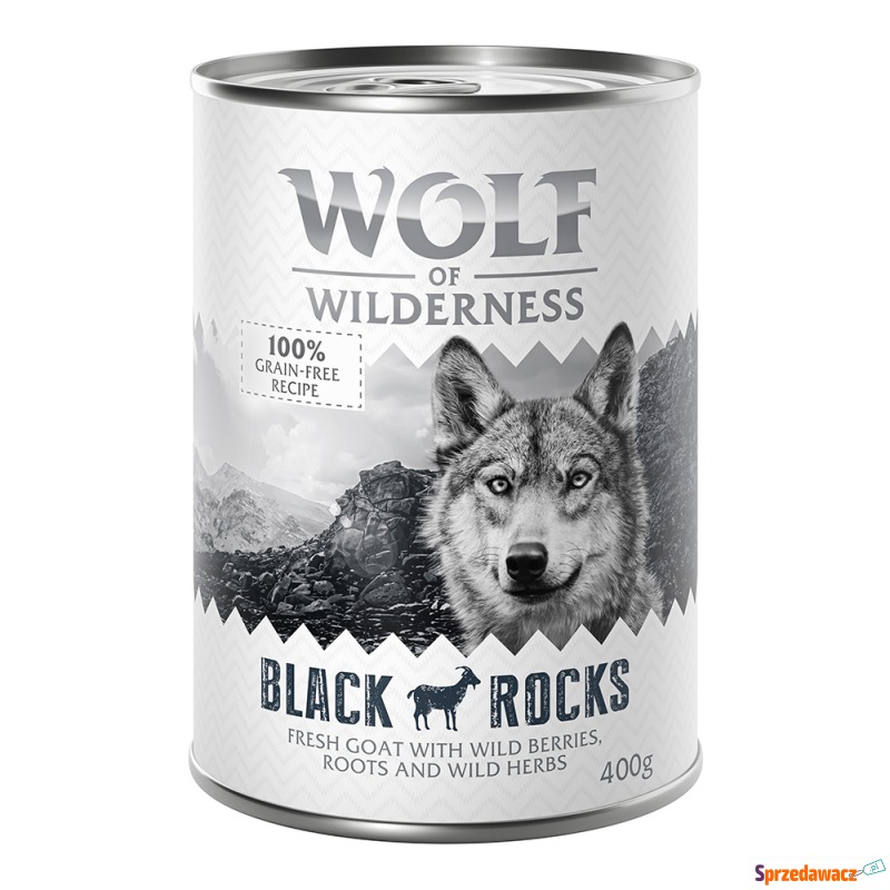 Wolf of Wilderness Adult, 6 x 400 g - Black Rocks,... - Karmy dla psów - Ostrołęka