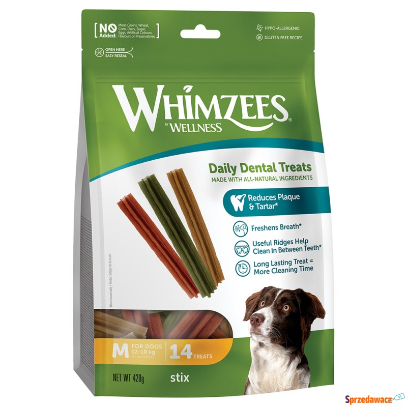 Whimzees by Wellness Stix - 2 x rozmiar M - Przysmaki dla psów - Łomża