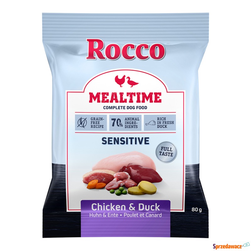 Rocco Mealtime Sensitive, kurczak i kaczka - 80... - Karmy dla psów - Konin