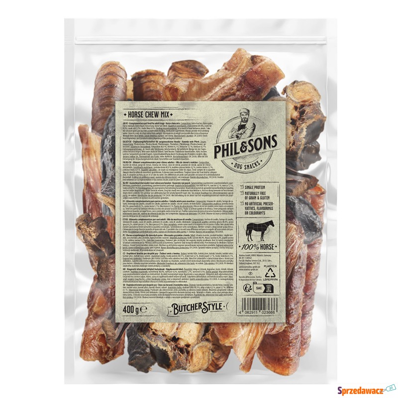 Phil & Sons, mix przysmaków z koniny - 400 g - Przysmaki dla psów - Płock