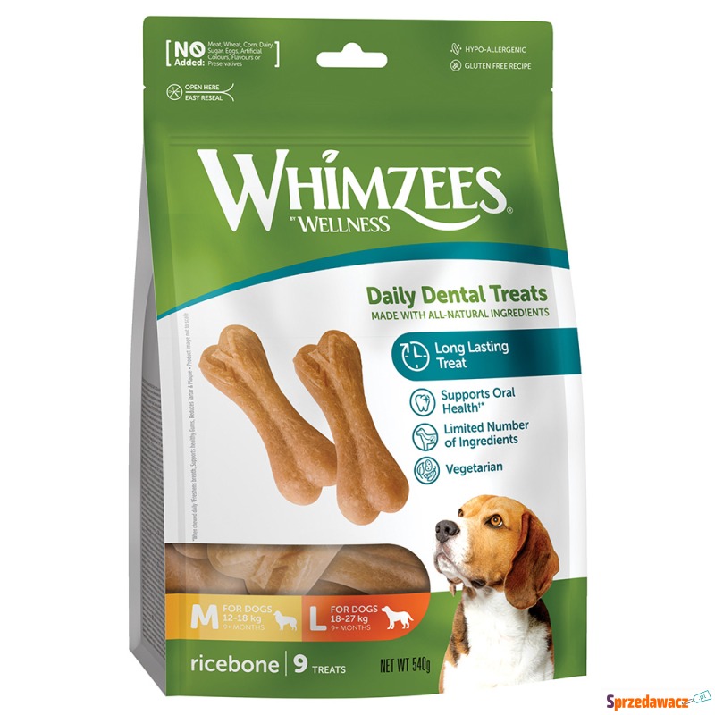 Whimzees by Wellness Ricebones - Rozmiar M/L:... - Przysmaki dla psów - Konin