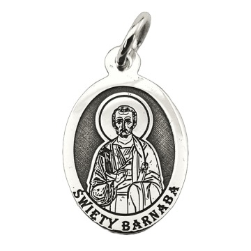 Medalik srebrny z wizerunkiem Św. Barnaby