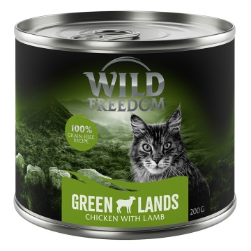 Megapakiet Wild Freedom Adult, 24 x 200 g - Green Lands - Jagnięcina i kurczak