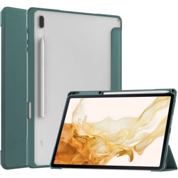 Etui Bizon Case Tab Clear Matt do Galaxy Tab S8 Plus / S7 Plus / S7 FE, ciemnozielone