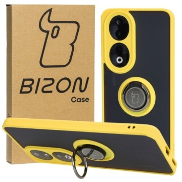 Etui Bizon Case Hybrid Ring do Honor 90, żółte