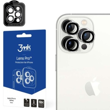 Osłona na aparat 3mk Lens Protection Pro 1 zestaw dla iPhone 15 Pro, srebrne